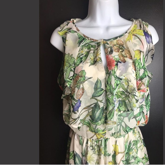 BETSEY JOHNSON Floral Garden Dress Blouson Ruffle - Picture 4 of 13